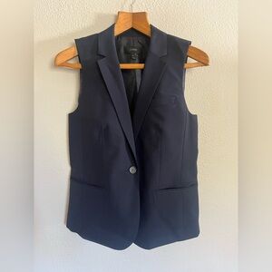 J. Crew Wool Navy Blue Vest Size 6
